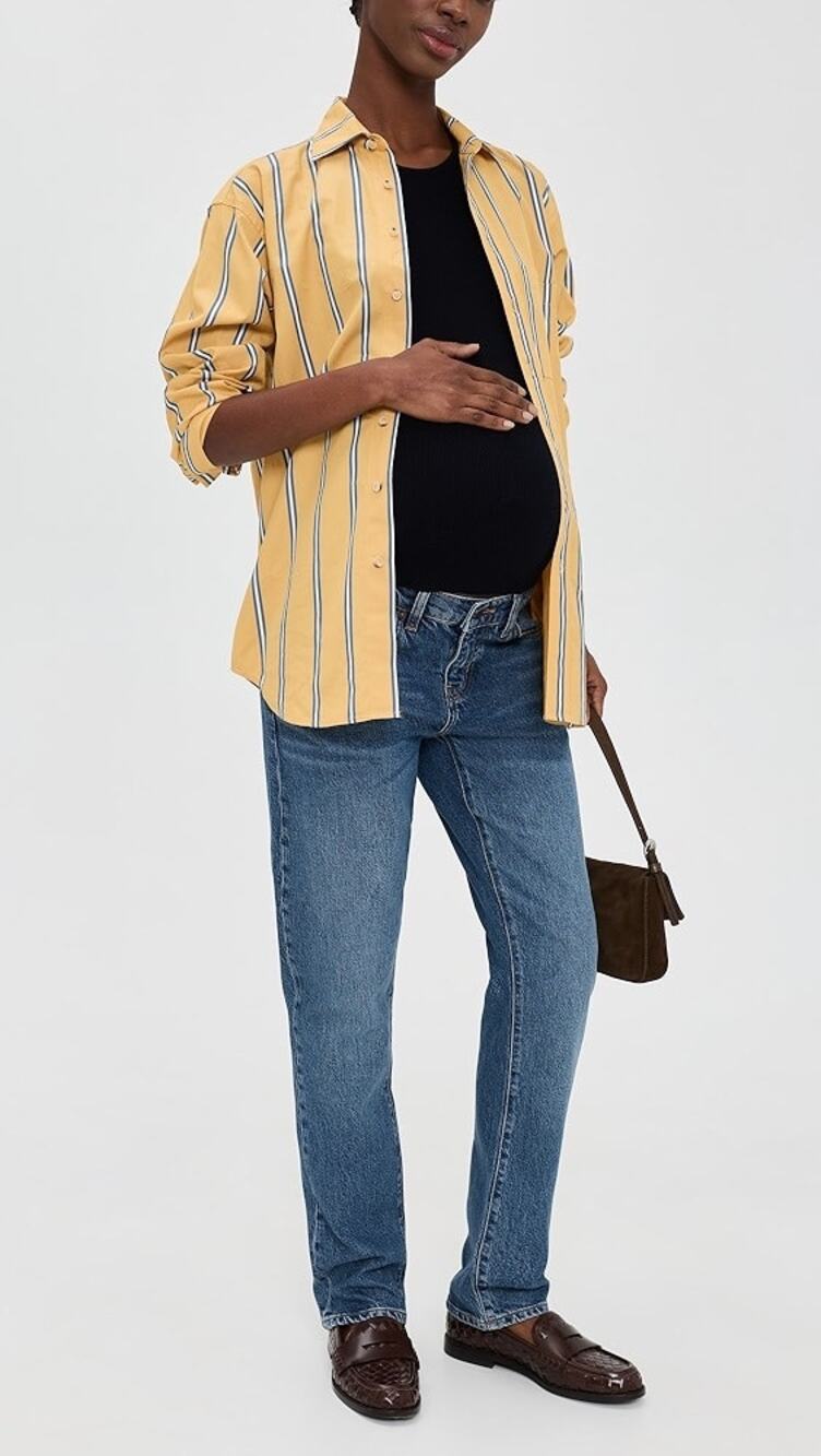 Hatch Maternity Size 29 Boyfriend Under the Belly Casual Denim Blue Jeans